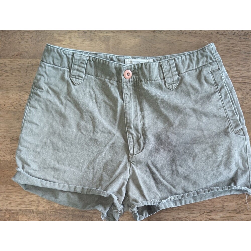 Abercrombie & Fitch Women's Mini Shorts Size 6, Green, Cotton, Flat